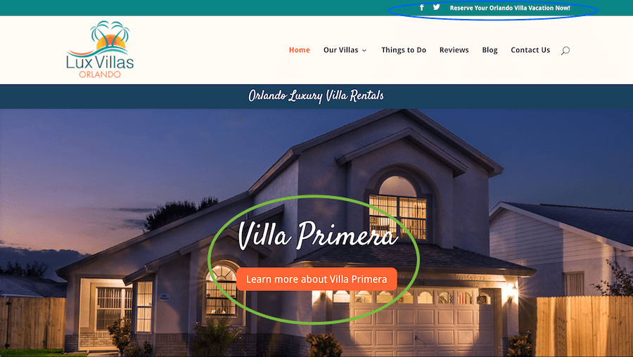 travel call-to-action for Luxury Villas Orlando